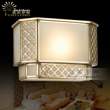 简欧地中海玻璃焊锡灯饰 欧式创意客厅壁灯美式田园走廊卧室灯具