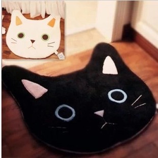 日本amuse by dream猫咪防滑地垫/马桶垫 黑.白 chocolatecat