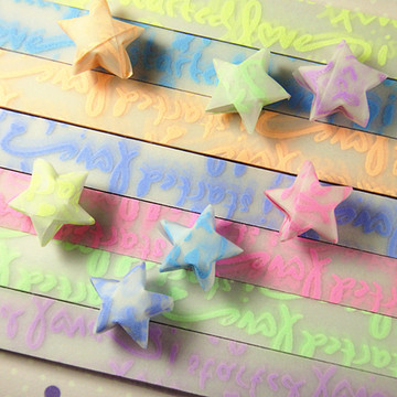 新款生日礼物 夜光星星条 星星折纸许愿星幸运星纸 520个成品包邮