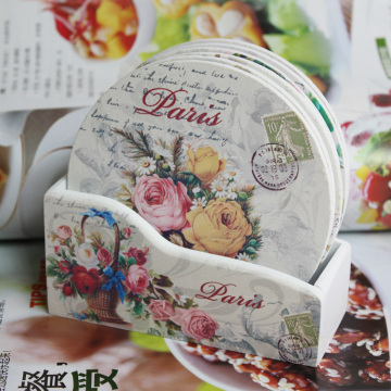 欧式木质印花田园风格玫瑰园杯垫 餐垫 锅垫|盘垫|隔热垫|碗垫