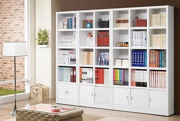 特价大容量加厚板材书桌组合书柜柜子书橱书架置物架储物柜展示柜