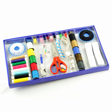 蓝色PVC盒装便携针线缝纫组合套装
