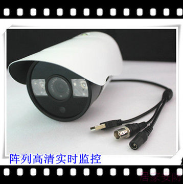 新款CCD高清效果 插卡监控摄像头 实时监控AV输出 防水夜视监控