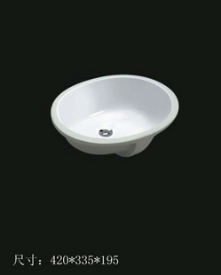 金盾陶瓷JD8823采用智洁釉，台下盆/洗手盆