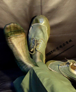 男士丝袜 锦纶军绿老式丝袜 松口军袜