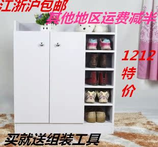 包邮简约韩式简易大容量玄关双门鞋柜实木颗粒鞋柜可定做1212特价