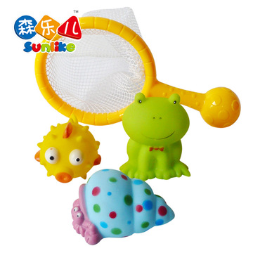 宝宝捞鱼乐 洗澡沙滩玩具婴儿沐浴喷水儿童戏水网兜嬉水玩具0-3岁