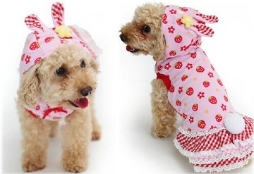 PET PARADISE新款超可爱粉嫩兔子连身裙宠物服装狗狗衣服泰迪衣服