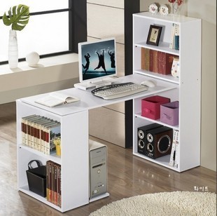 新款上架-超实用韩式书柜电脑桌组合书柜书桌办公家私