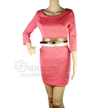 VeroM*da专柜款秋装时尚白领连衣裙31245D003粉色特价168