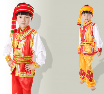 新款儿童演出服装 少数民族服装 葫芦丝舞台表演服装傣族舞蹈服装