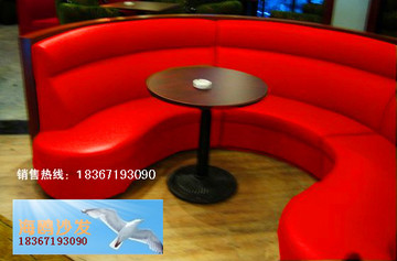 餐厅半圆卡座沙发酒吧半圆卡座圆形卡座沙发红色卡座等候圆形沙发