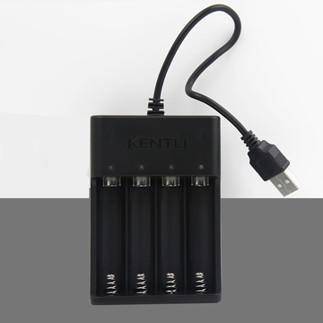 KENTLI1.5v可充电5号锂电池5号AA锂电池智能USB4槽充电器转灯正品