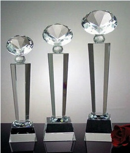 八一建军节水晶奖杯奖牌 个性定制 授权牌 水晶奖座 钻石奖杯促销