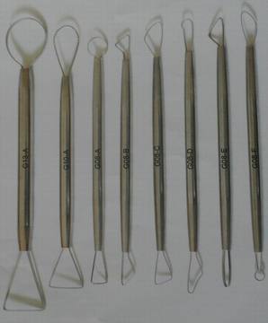 雕刻工具8件套/陶泥工具/泥塑刀/陶艺刀/陶塑刀/陶艺工具泥塑刮刀