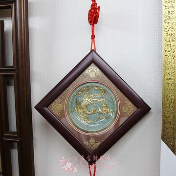 中国结漆线雕挂件 办公室书房挂饰 中秋商务礼物用品送男女朋友