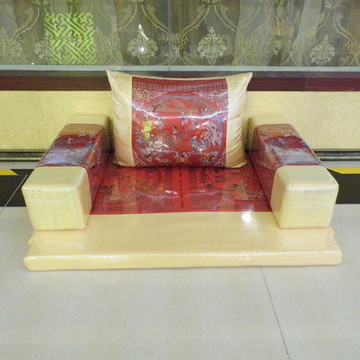 中式红木家具罗汉床坐垫 榆木棕垫 靠垫 扶手枕 可定做