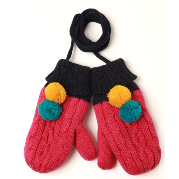 韩版加厚羊羔绒儿童手套冬天保暖潮款宝宝手套