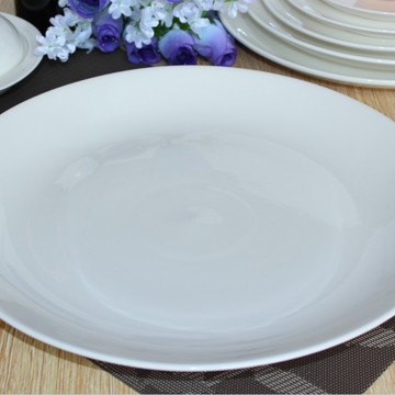 14英寸16英寸大月光盘陶瓷盘子大瓷盘西餐盘西式餐盘 菜盘 超大盘