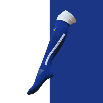 2014世界杯 新款意大利主场蓝色加厚毛巾底长筒长统足球袜子包邮