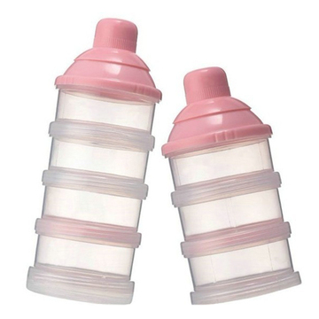 爱婴康宝宝便携式三层奶粉盒婴儿PP奶粉格奶粉罐储存盒奶粉分装盒