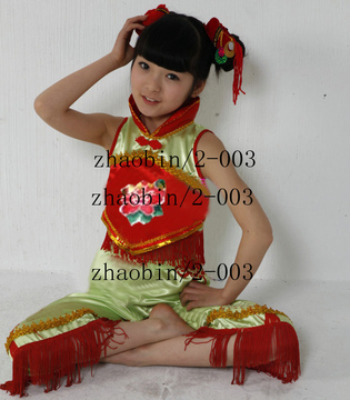 儿童舞蹈演出服 幼儿民族中国风肚兜套装葫芦娃 哪吒表演服