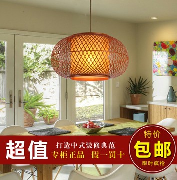 中式古典灯具竹质创意吊灯东南亚风格灯饰日式榻榻米灯休闲灯