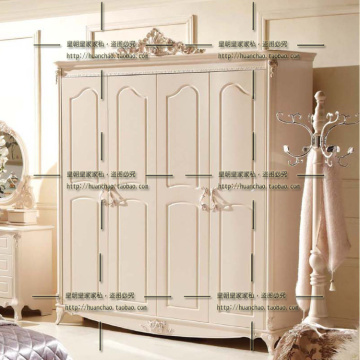 欧式家具法式家具法式衣柜四门衣柜荷花白温馨系列特价优惠k113