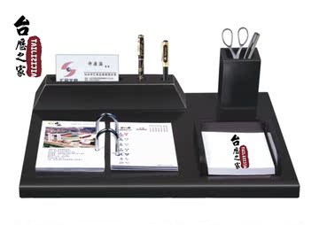 2014年 高档木质办公桌面台历架笔筒 仿红木收纳台历