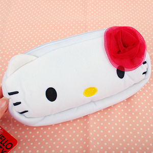 韩国代购进口正品hello kitty红花凯蒂猫洗漱包 收纳包 化妆包