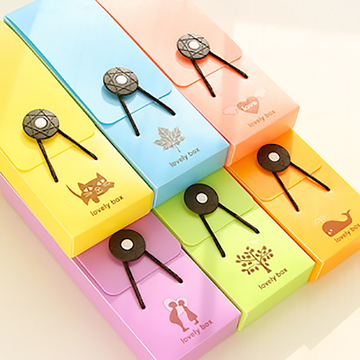 创意文具 多彩糖果色大容量文具盒 小清新优质文具盒韩国