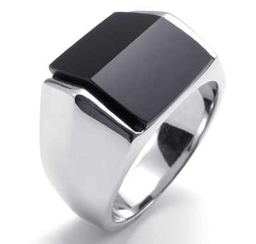 斜角锆石戒指主流个性精品钛钢饰物批发价男士男性男款送礼不锈钢