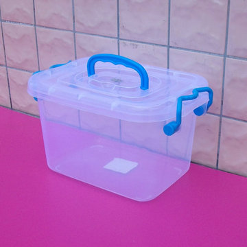 胜意正品 6升特价高透明塑料收纳箱 储物箱 小米箱PP食品箱