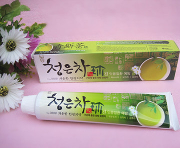 韩国产青齿茶牙膏 绿茶牙膏 清新口气 清洁牙齿◆150克