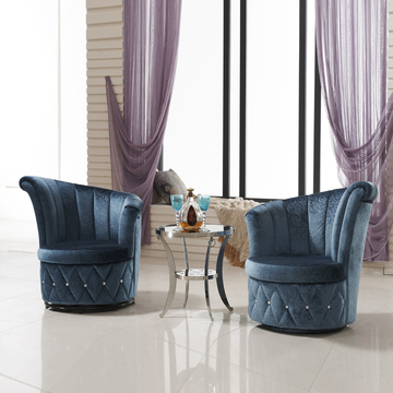 时尚布艺旋转沙发 新古典简约欧式 客厅单人休闲沙发椅现代包邮