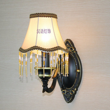 欧式壁灯客厅壁灯卧室床头镜前灯过道阳台壁灯现代led单头壁灯