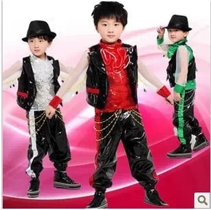 儿童亮片演出服男童小达人魔街装儿童街舞服装男孩魔法服饰特价