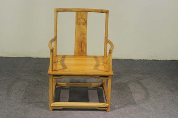 老榆木办公椅 泡茶椅 实木皇宫椅 原木圈椅 简约现代 老榆木家具
