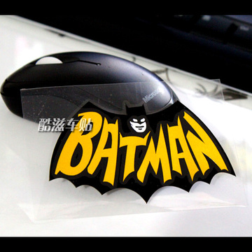 个性蝙蝠侠汽车车身反光贴纸 个性改装车贴遮划痕贴 随意贴