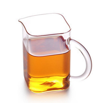 耐热玻璃茶具公道杯250ml小号四方公杯台湾茶海分茶器茶道配件
