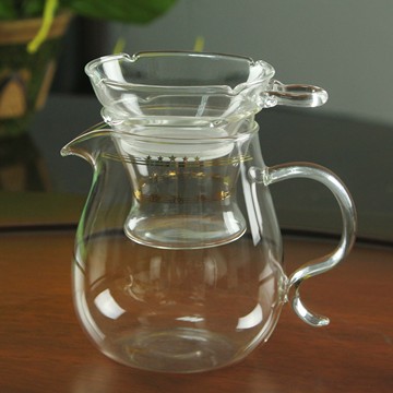 热卖包邮台湾76茶海公杯分杯茶网茶漏茶架高档耐热玻璃泡茶工具杯