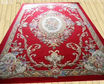 纯羊毛地毯定制定做加厚加密客厅茶几地毯欧式满铺工程大地毯1209
