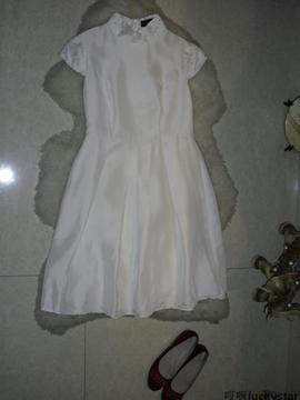 Isbel marant欧洲专柜正品 宫廷公主白色钉珠真丝连衣裙 特价800