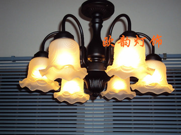 6头吸顶灯欧式卧室吊灯 现代简约客厅餐厅灯饰灯具美式地中海特价