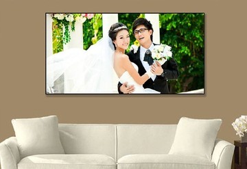 48寸拉米娜水晶版画木版画定制 婚纱照片放大制作相片摆台相框