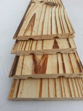 沈阳 实木碳化拉丝板 护墙板  樟子松墙板 桑拿板 实木吊顶板