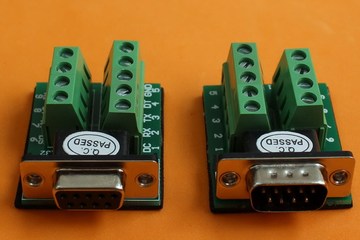 DB9连接器转换为铜环保端子，铆牙式，DB9公(母)头转端子排