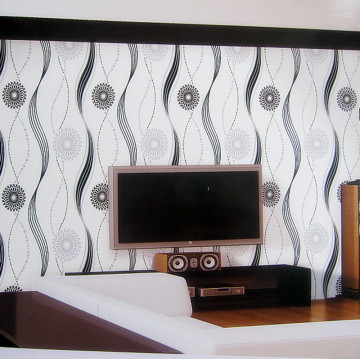 绿蔷薇壁纸 现代简约风格墙纸 电视墙沙发背景墙专用 特价3支包邮