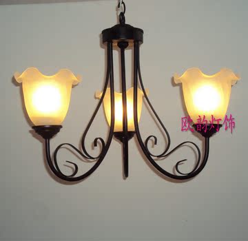 欧式3头吊灯卧室餐厅过道灯 有古铜色现代简约创意灯饰灯具特价
