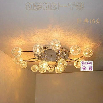 现代简约客厅灯具卧室灯创意时尚遥控灯ＬＥＤ铝丝艺术吸顶灯饰
